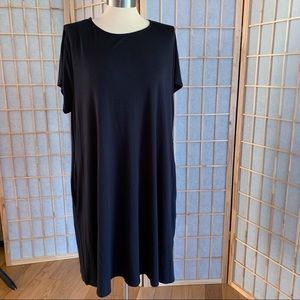 MTS Black Knit Trapeze Dress Size 1X